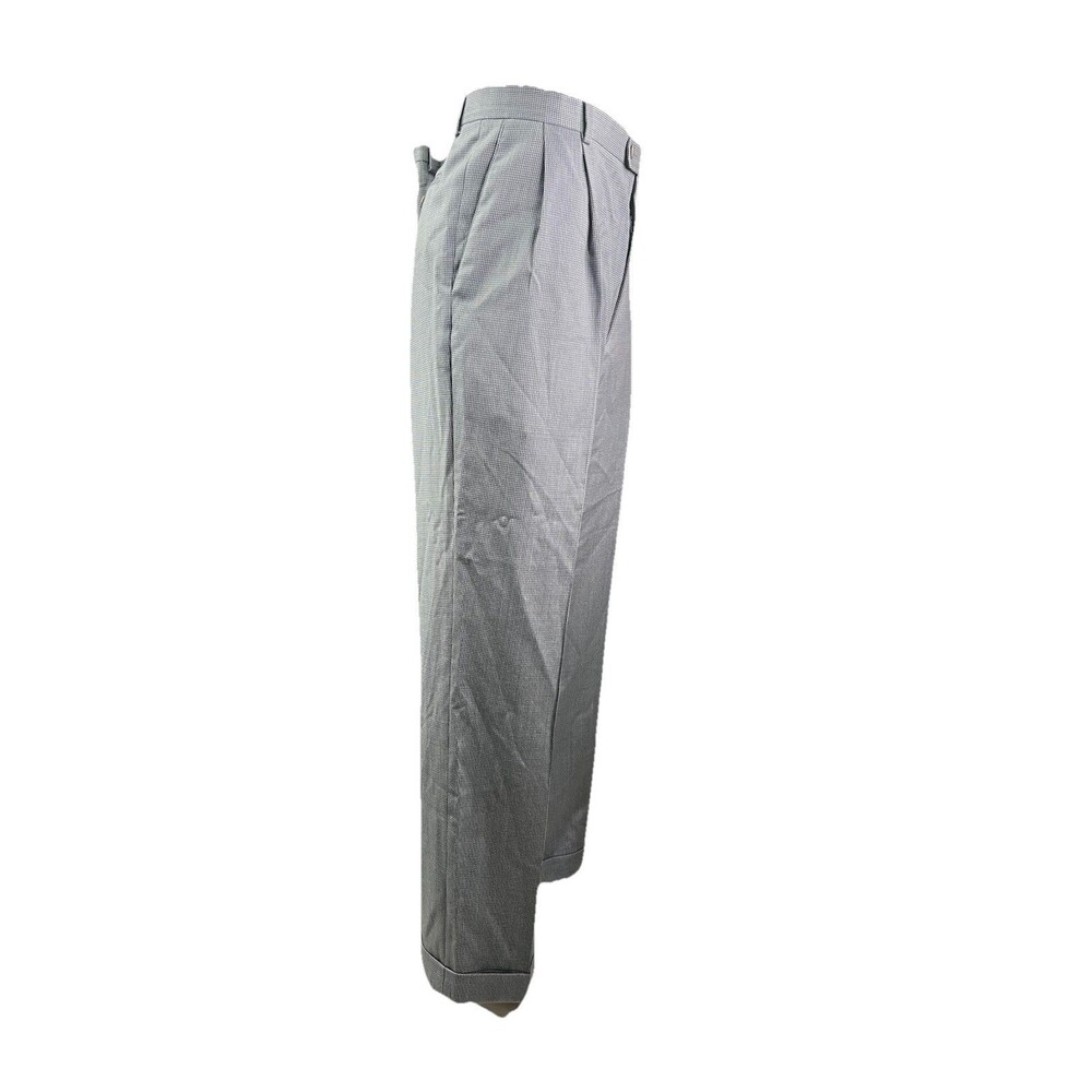 Zanella Men Dress Pants 38x30 Italian Wool Cuffed Natural Stretch Trousers - Picture 4 of 10